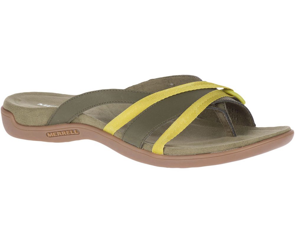 Sandálias Senhora - Merrell District Kindra Thong - Verde Oliva - GPU261508
